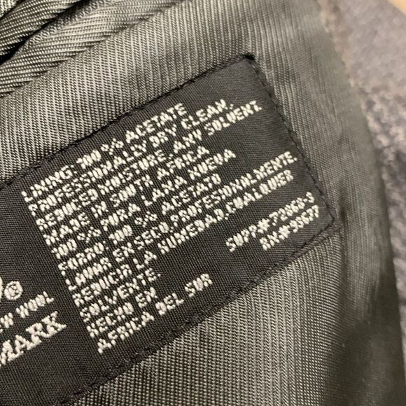 Mens Stafford 100% Pure New Wool Gray 3 Button Blazer Sports Coat Jacket - Picture 5 of 9